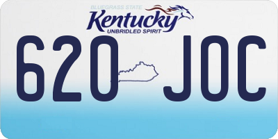 KY license plate 620JOC