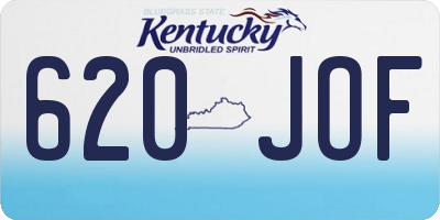 KY license plate 620JOF
