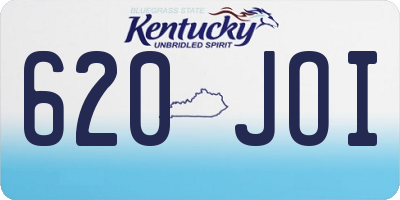 KY license plate 620JOI