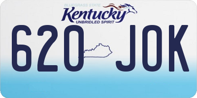 KY license plate 620JOK