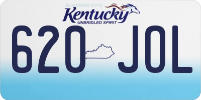 KY license plate 620JOL