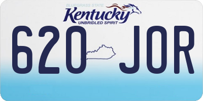 KY license plate 620JOR