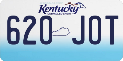KY license plate 620JOT