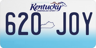 KY license plate 620JOY