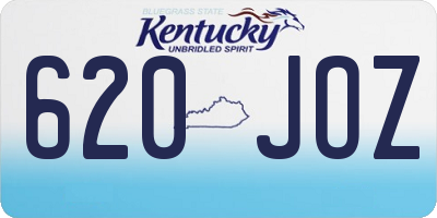 KY license plate 620JOZ