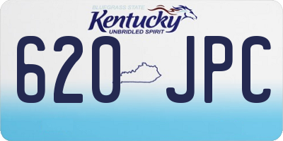 KY license plate 620JPC