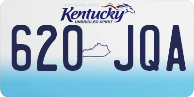 KY license plate 620JQA