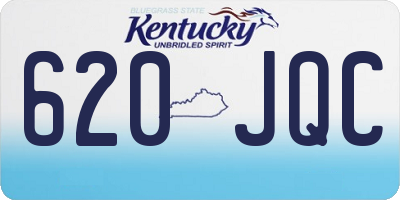 KY license plate 620JQC