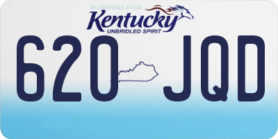 KY license plate 620JQD