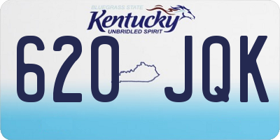KY license plate 620JQK