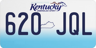 KY license plate 620JQL