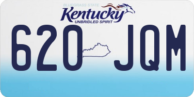 KY license plate 620JQM