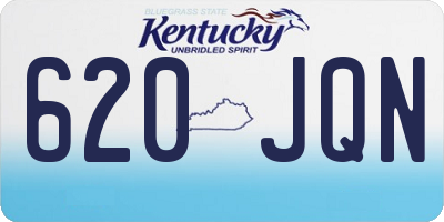 KY license plate 620JQN