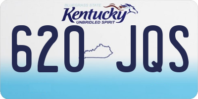 KY license plate 620JQS