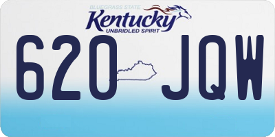 KY license plate 620JQW