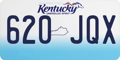 KY license plate 620JQX
