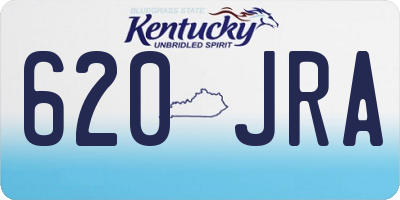 KY license plate 620JRA