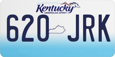 KY license plate 620JRK