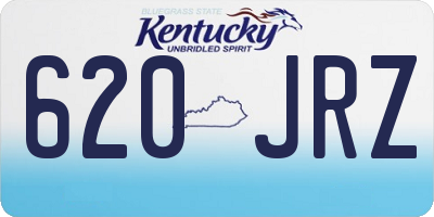 KY license plate 620JRZ