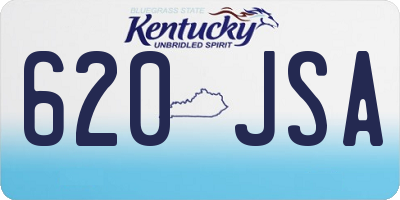 KY license plate 620JSA