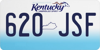 KY license plate 620JSF