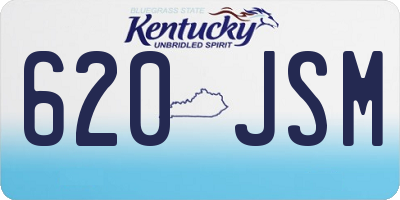 KY license plate 620JSM