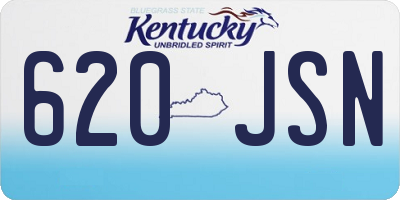 KY license plate 620JSN
