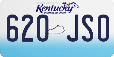 KY license plate 620JSO