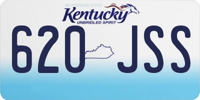 KY license plate 620JSS