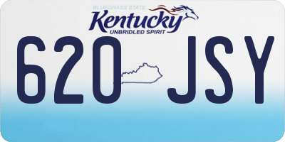 KY license plate 620JSY