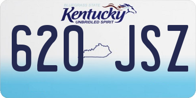 KY license plate 620JSZ