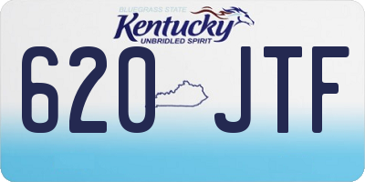 KY license plate 620JTF