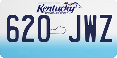 KY license plate 620JWZ