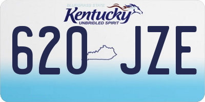 KY license plate 620JZE