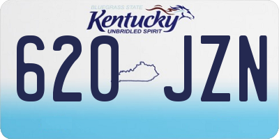 KY license plate 620JZN
