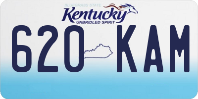 KY license plate 620KAM