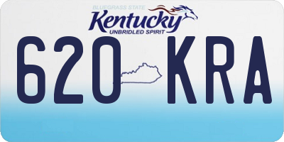 KY license plate 620KRA