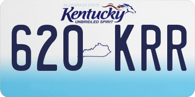 KY license plate 620KRR