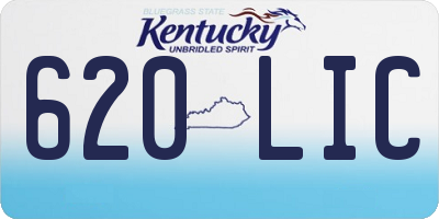 KY license plate 620LIC