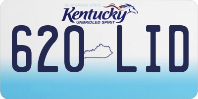 KY license plate 620LID