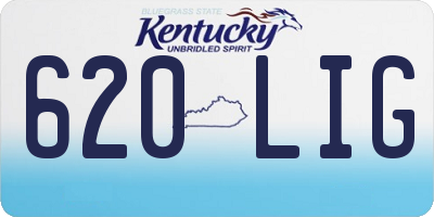 KY license plate 620LIG