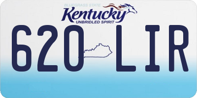 KY license plate 620LIR