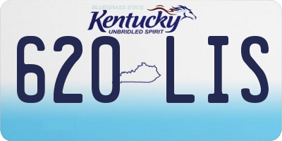 KY license plate 620LIS