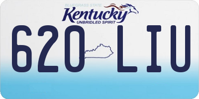 KY license plate 620LIU