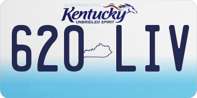 KY license plate 620LIV
