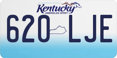KY license plate 620LJE