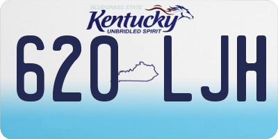 KY license plate 620LJH