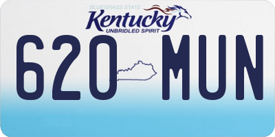 KY license plate 620MUN