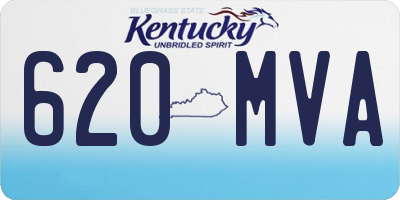 KY license plate 620MVA