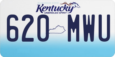 KY license plate 620MWU